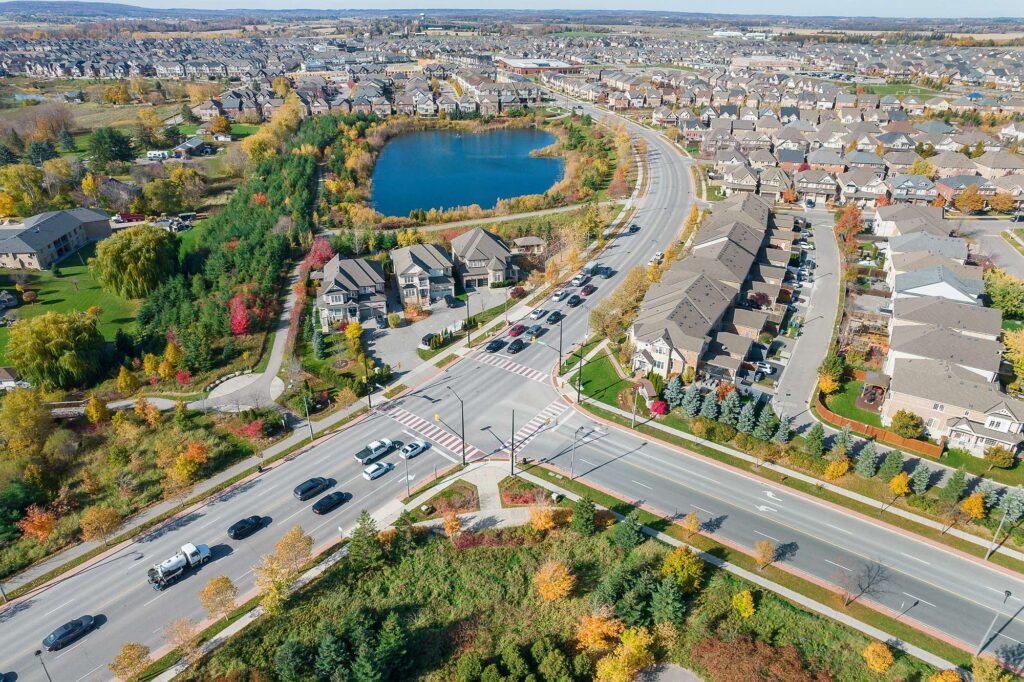 Residential area in Caledon, Ontario where we install custom window coverings